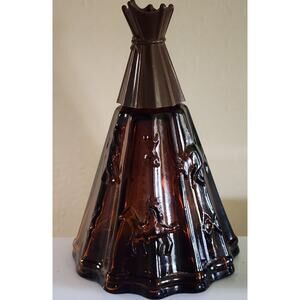 Vintage Avon Indian Teepee Wild Country After Shave 4 Fl Oz Empty, 5 inch